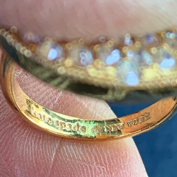 KATE SPADE ♠️ BRIGHT SPOT PAVE DISC RING - Picture 5 of 5
